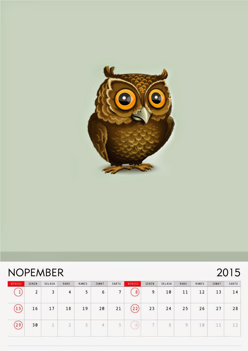 Nopember - Kalender 2015