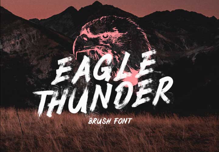 1eagle thunder free script fonts