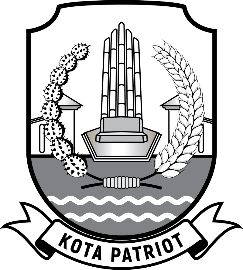 Lambang Kota Bekasi hitam putih