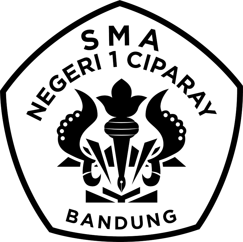Logo SMAN 1 Ciparay hitam putih