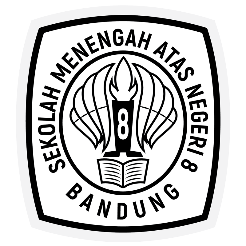 Logo SMAN 8 Bandung bw png hd