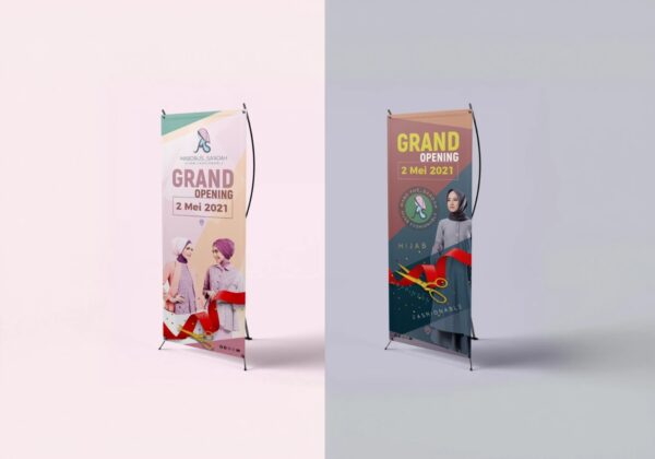 Desain stand Banner