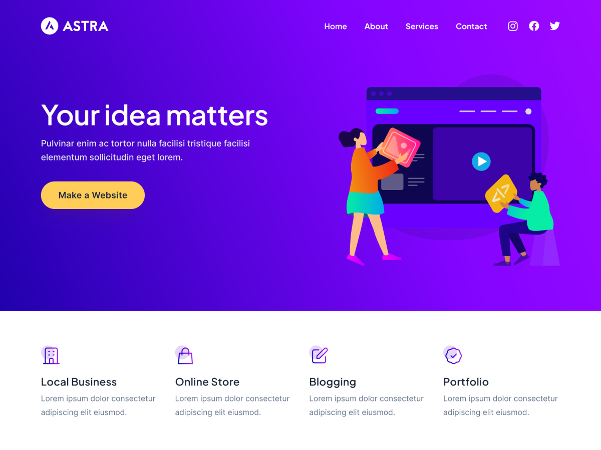 Astra theme
