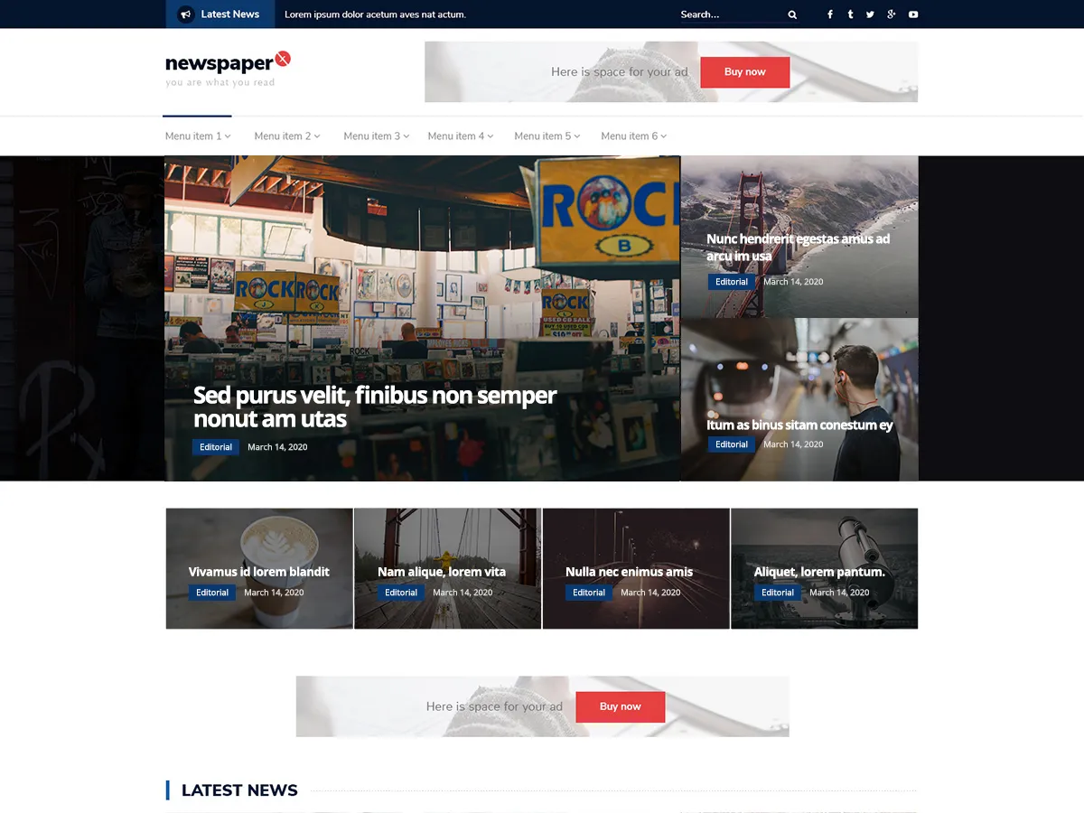 Newspaper x theme