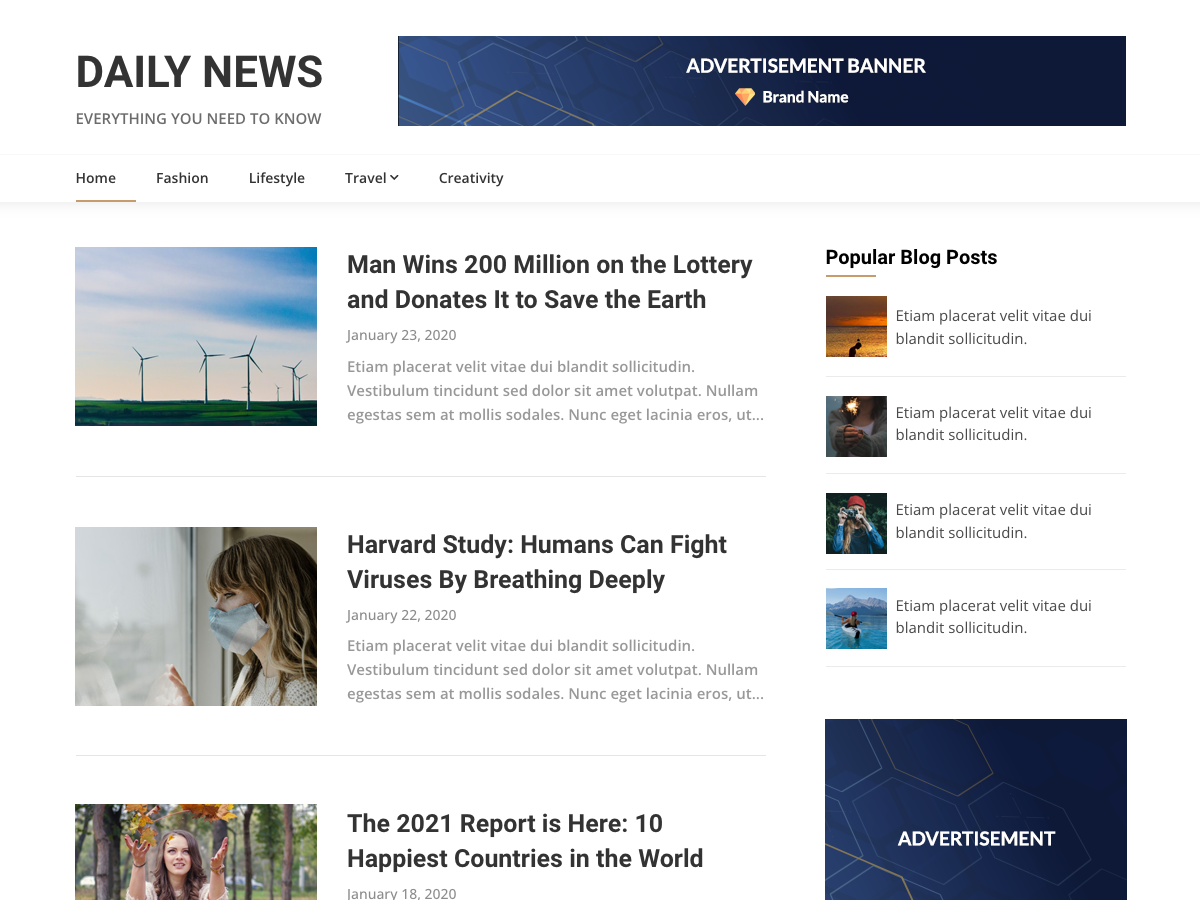 News portally wp themes