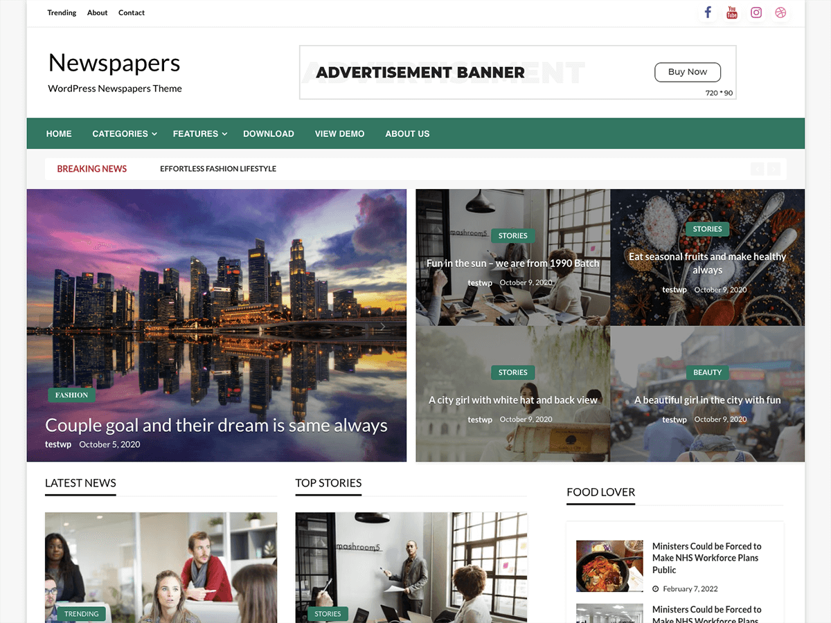 Classic newspaper wp themes