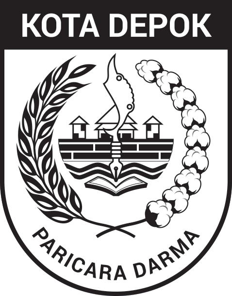 Lambang Kota Depok Jawa Barat Hitam Putih Lambang Kota Depok Jawa Barat Hitam Putih