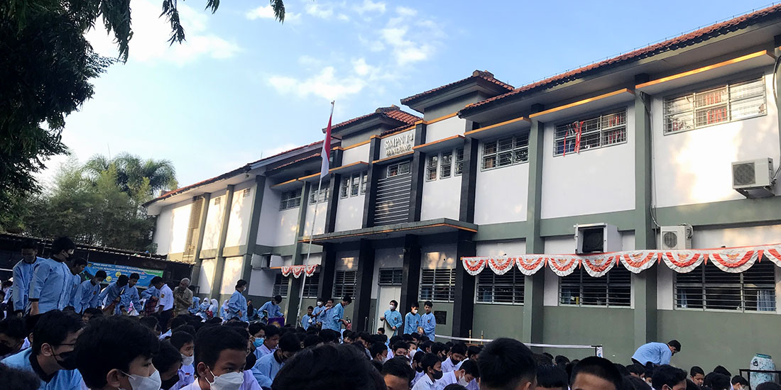Para siswa di smpn 14 bandung