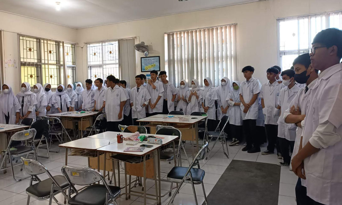 Suasana di ruang praktikum SMPN 40 Bandung