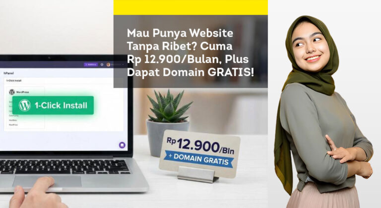Mau Punya Website Tanpa Ribet Cuma Rp 12.900 Bulan, Plus Dapat Domain GRATIS